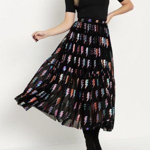 Blackmilk Ziggy Two Tier Sheer Midaxi Skirt  Bowie Stardust Small Sold Out
